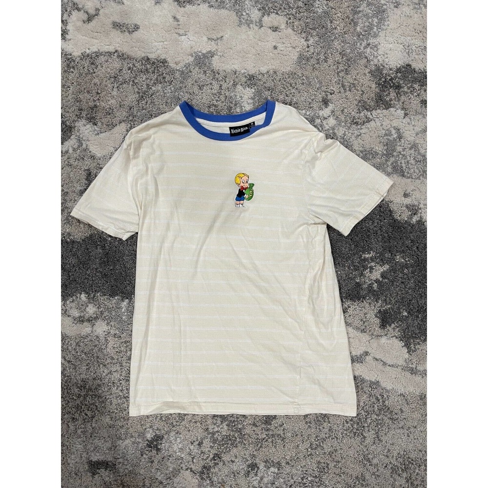 Richie Rich Vintage T-Shirt White & Blue Medium Men's